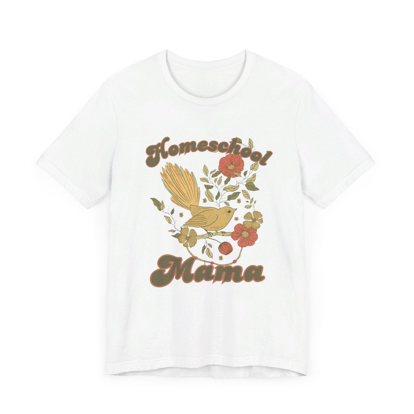 White Homeschool Mama T-Shirt, Book Lover Shirt, Homeschool Mom Gift, Bible Verse Tee