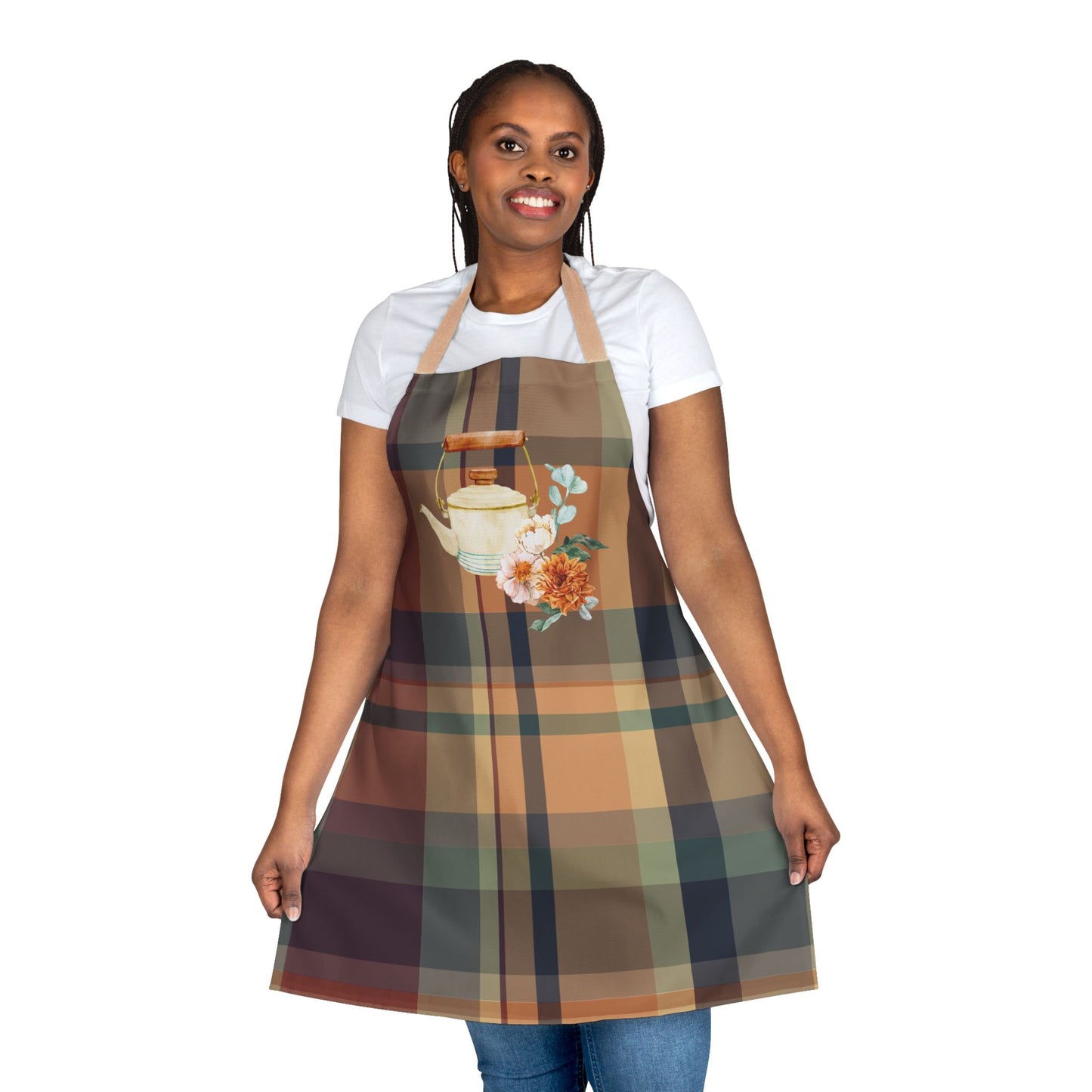 Fall Plaid Tea Kettle Cook's Apron