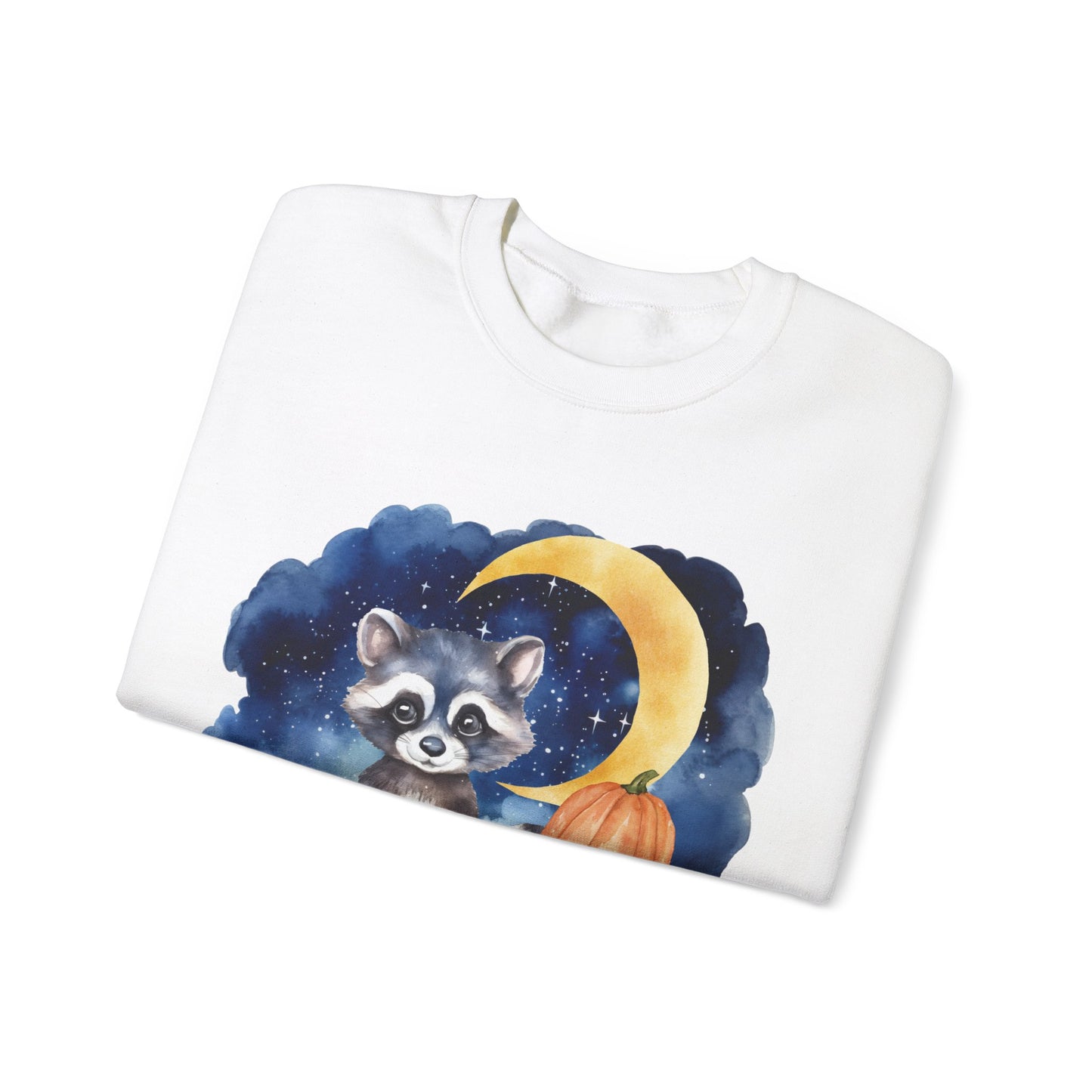 Little Raccoon and the Moon Fox Sweatshirt, Woodland Fall Shirt, Moon Sweatshirt, Pumpkin Sweatshirt, Fox and Moon Sweatshirt, Woodland Animal Shirt