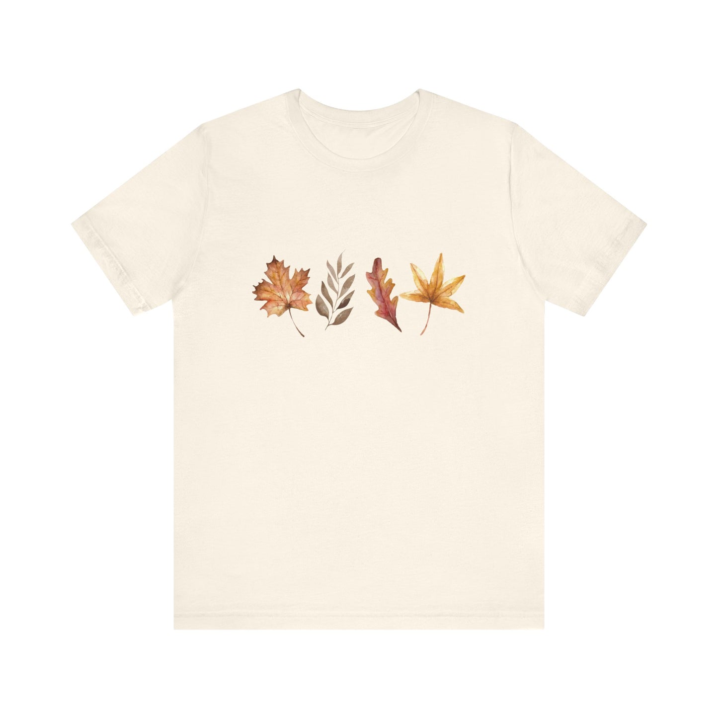 Fall Leaves T-Shirt, Natural Color Shirt, Autumn Leaves, Fall Lover Gift