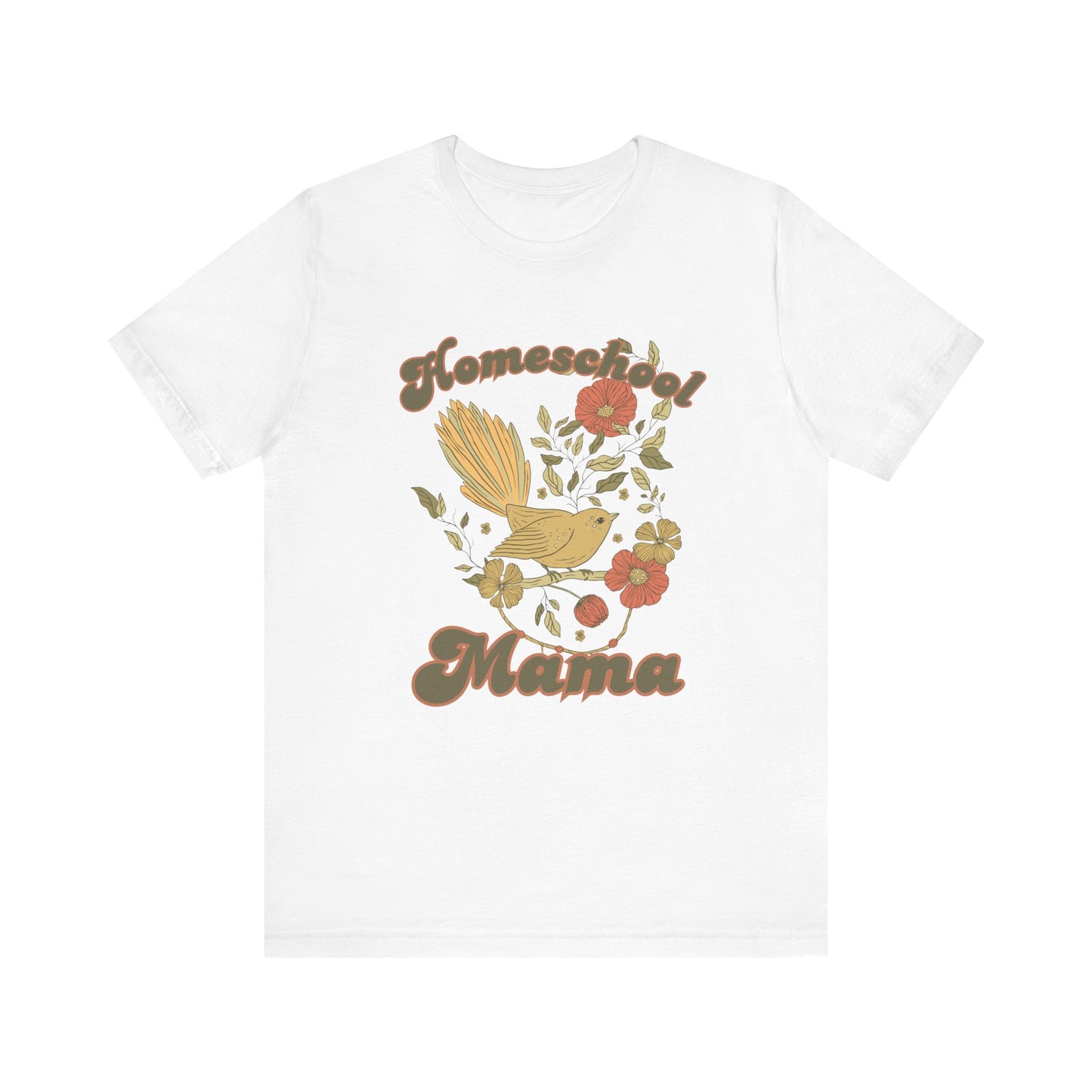 White Homeschool Mama T-Shirt, Book Lover Shirt, Homeschool Mom Gift, Bible Verse Tee