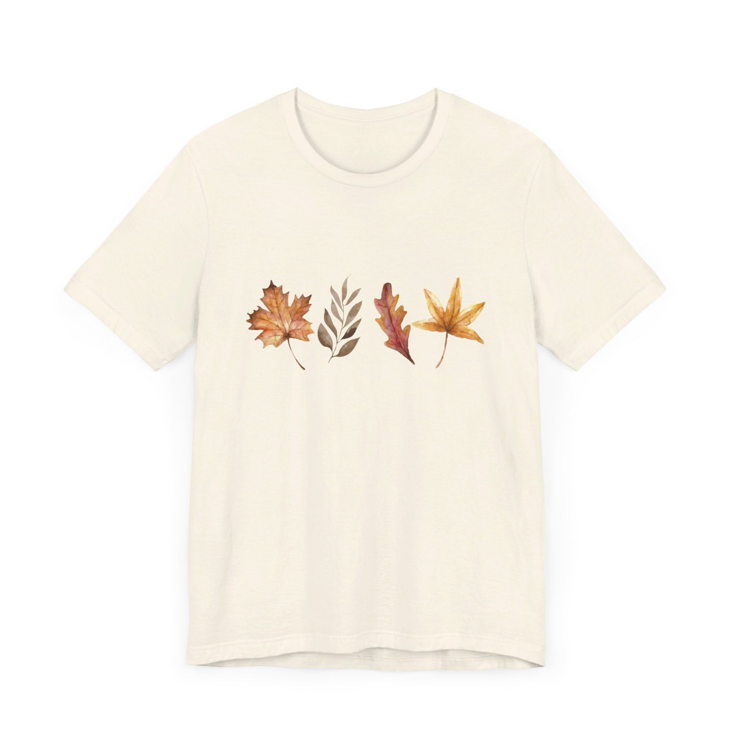 Fall Leaves T-Shirt, Natural Color Shirt, Autumn Leaves, Fall Lover Gift