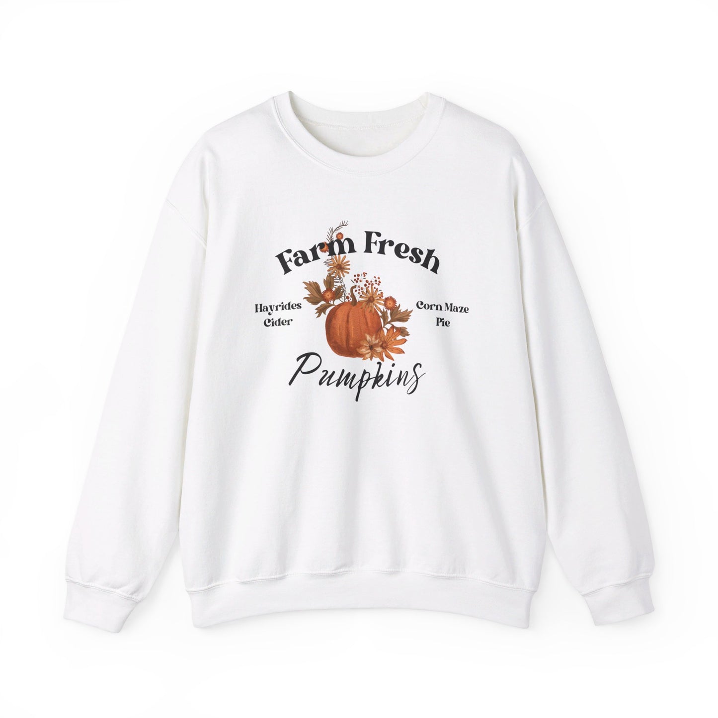 Fall Pumpkin Sweatshirt, Farm Fresh Pumpkin Patch Sweater, Fall Lover Crewneck Sweater, Autumn Fall Lover Gift, Mom Gift