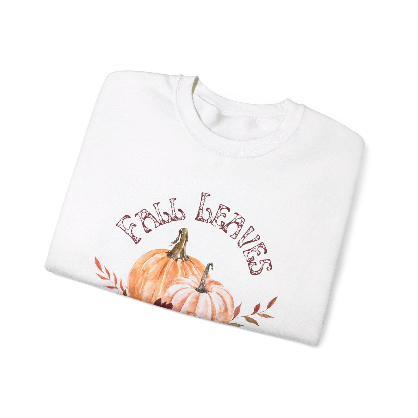 Fall Leaves & Pumpkins Please Sweatshirt, Fall Sweater, Fall Lover Crewneck, Autumn Fall Lover Gift