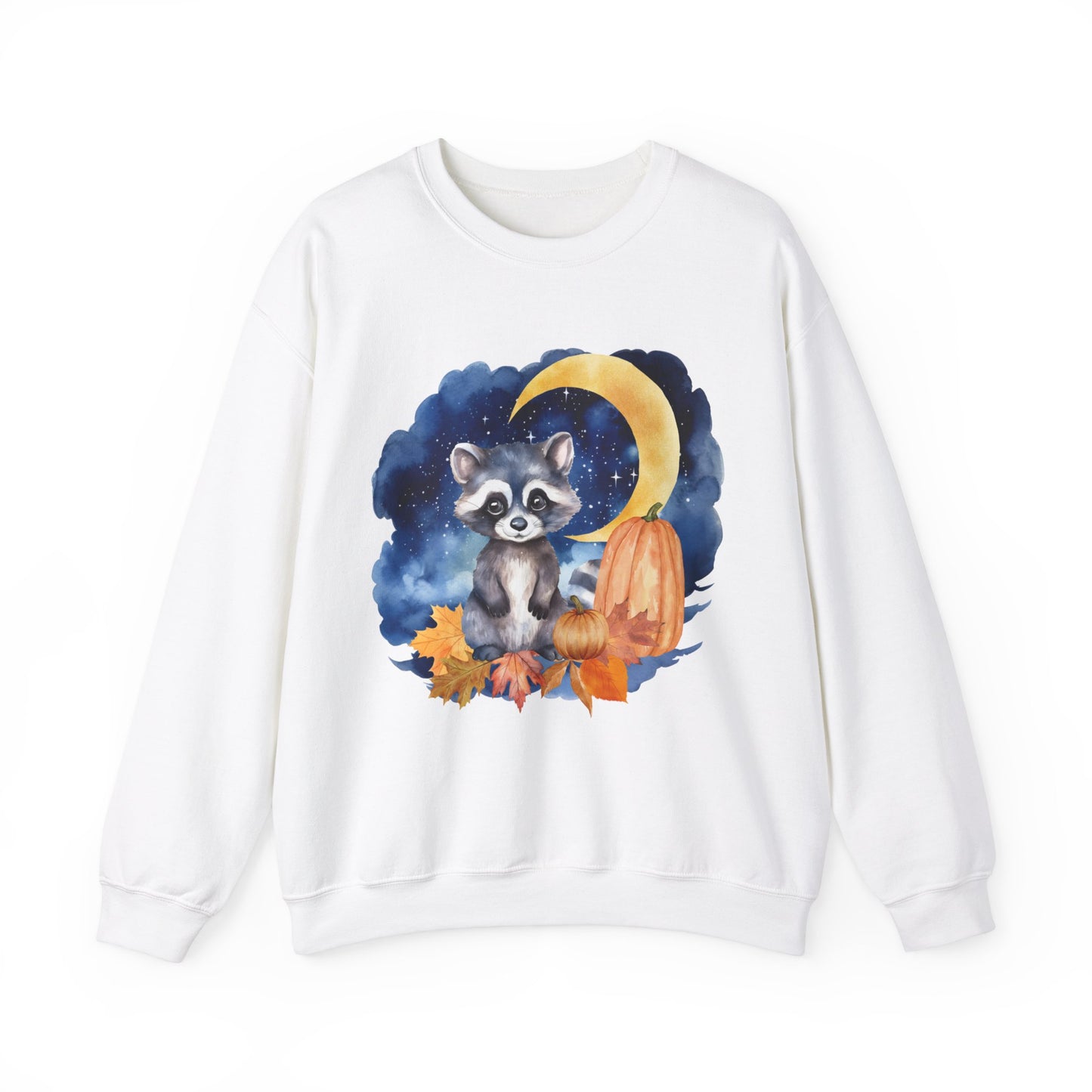 Little Raccoon and the Moon Fox Sweatshirt, Woodland Fall Shirt, Moon Sweatshirt, Pumpkin Sweatshirt, Fox and Moon Sweatshirt, Woodland Animal Shirt