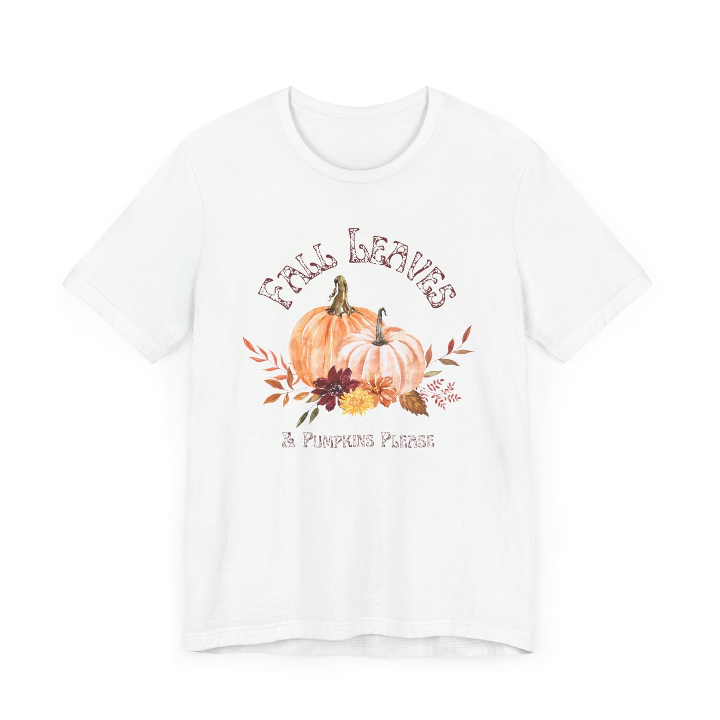 Fall T-Shirt, Pumpkins Shirt, Autumn Lover Gift Tee, Fall Leaves Shirt