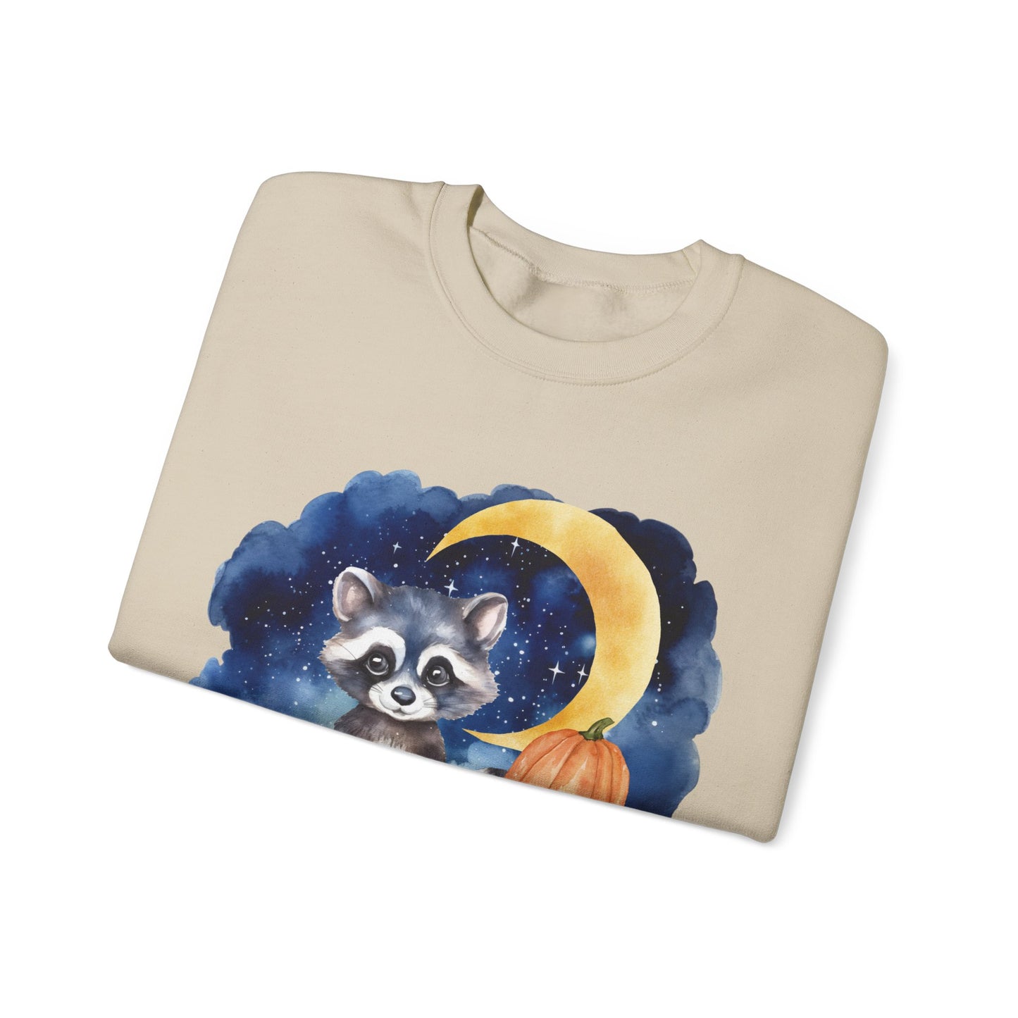 Little Raccoon and the Moon Fox Sweatshirt, Woodland Fall Shirt, Moon Sweatshirt, Pumpkin Sweatshirt, Fox and Moon Sweatshirt, Woodland Animal Shirt