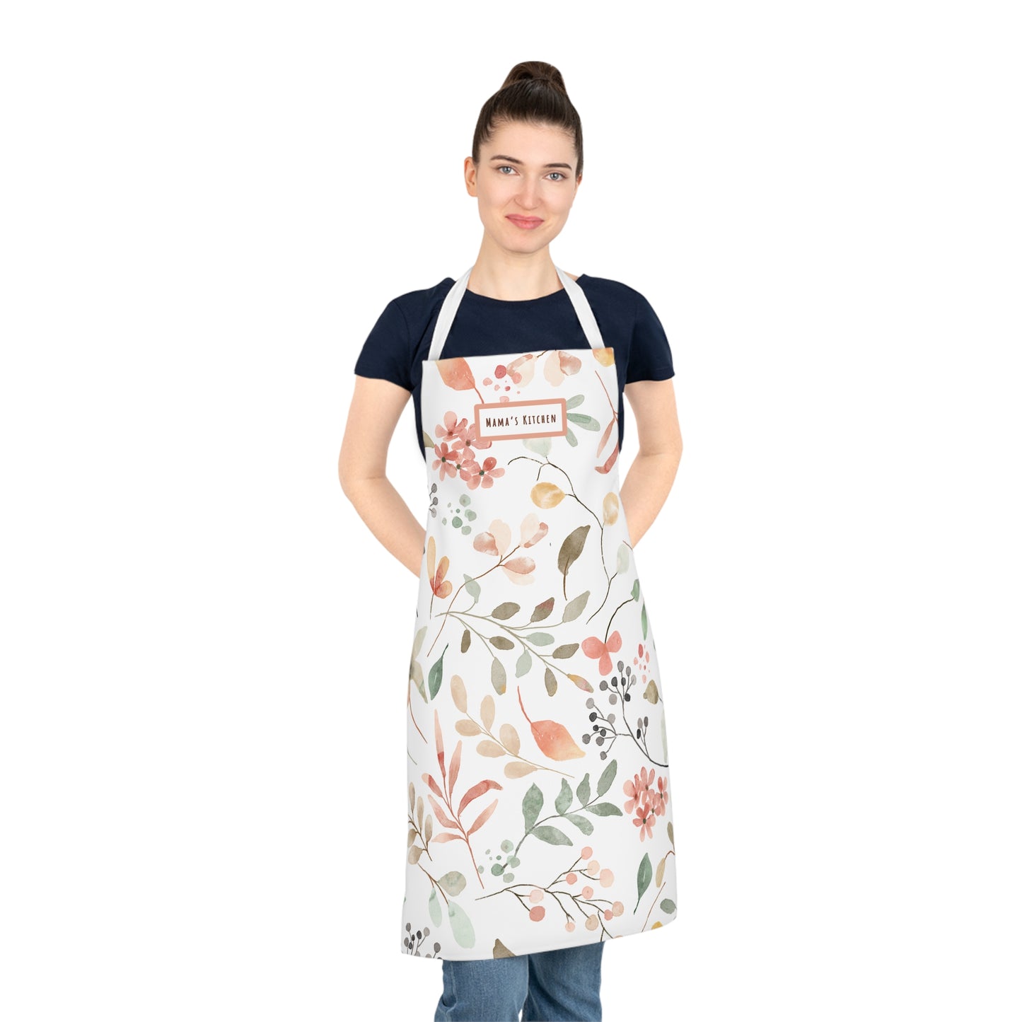 Mama's Kitchen Floral Cotton Apron