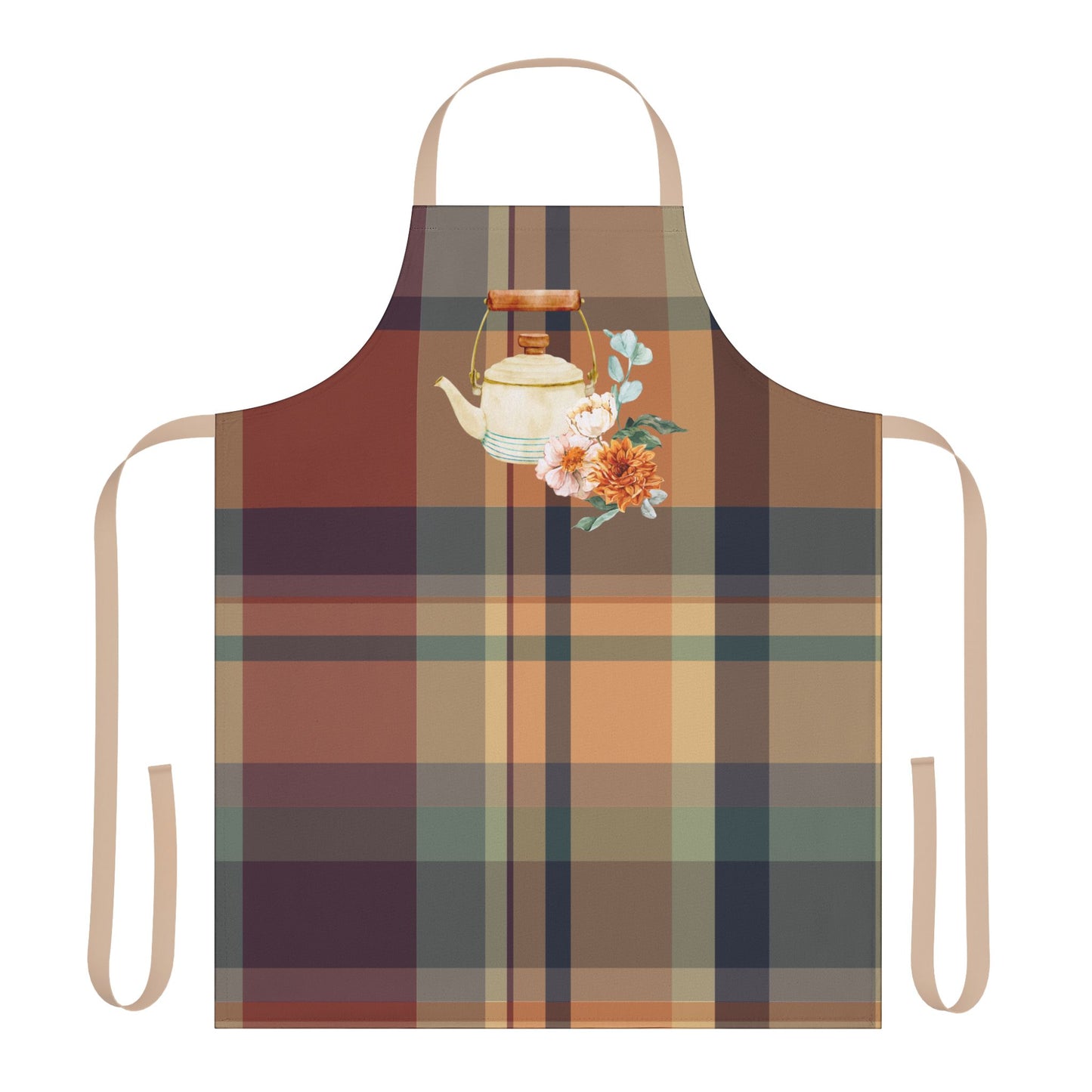 Fall Plaid Tea Kettle Cook's Apron
