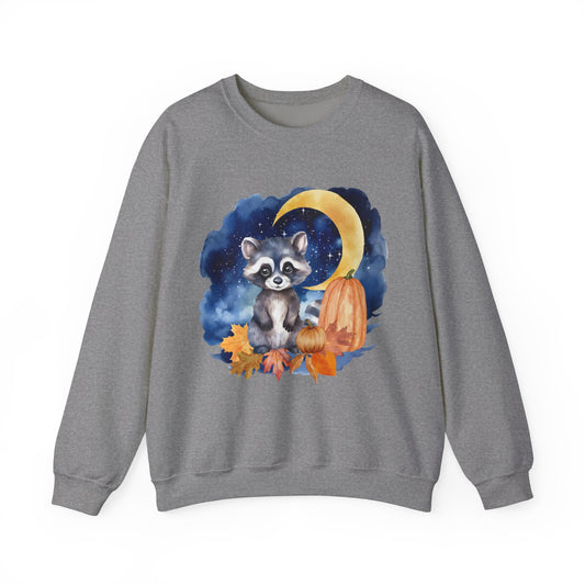 Little Raccoon and the Moon Fox Sweatshirt, Woodland Fall Shirt, Moon Sweatshirt, Pumpkin Sweatshirt, Fox and Moon Sweatshirt, Woodland Animal Shirt