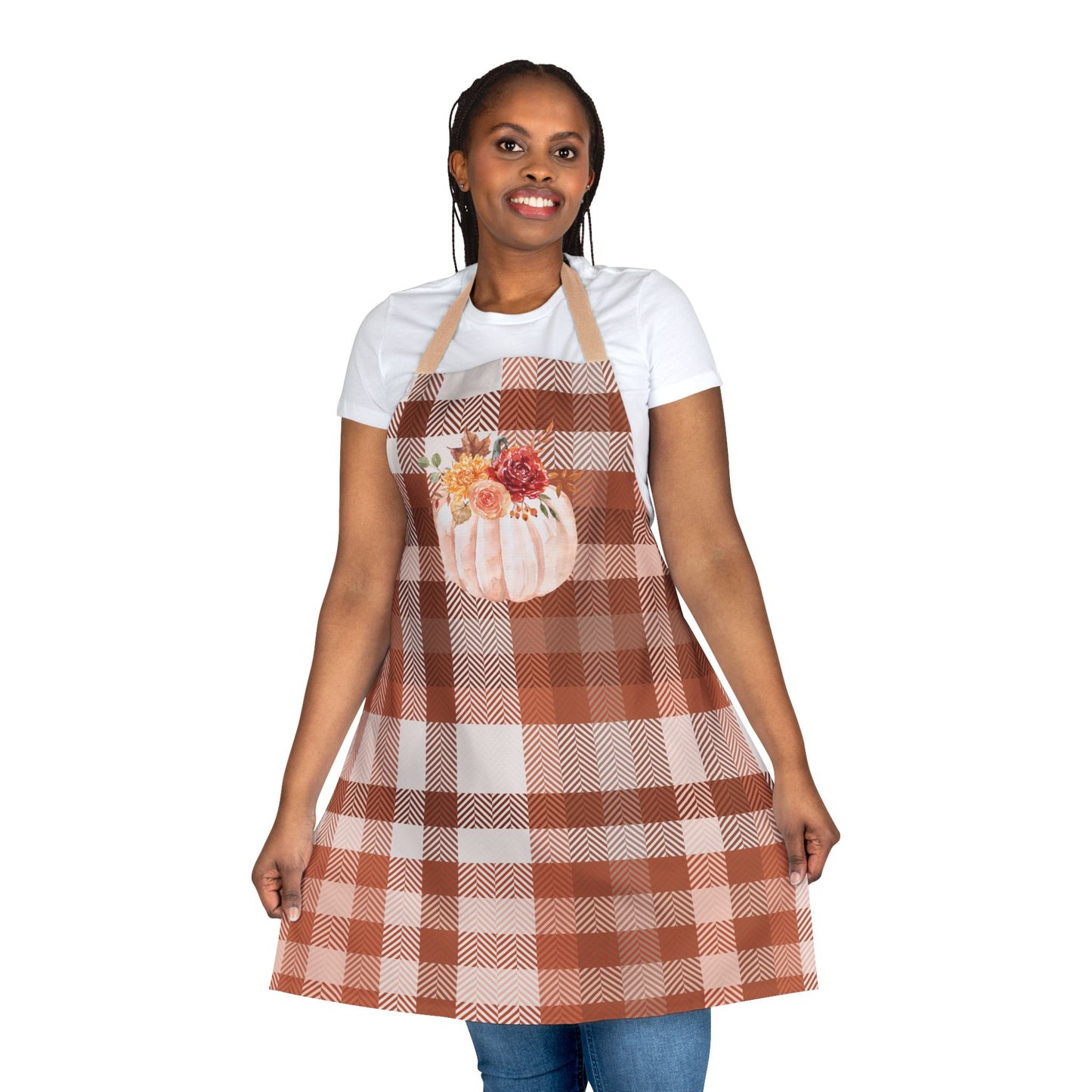 Cottage Fall Plaid Pumpkin Apron