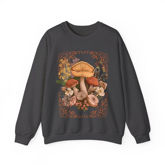 Cottagecore Sweatshirt, Mushroom Shirt, Boho Mushroom Shirt, Aesthetic Mushroom Shirt, Vintage Fall Sweatshirt, Nature Lover Shirt