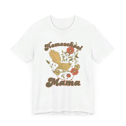 White Homeschool Mama T-Shirt, Book Lover Shirt, Homeschool Mom Gift, Bible Verse Tee