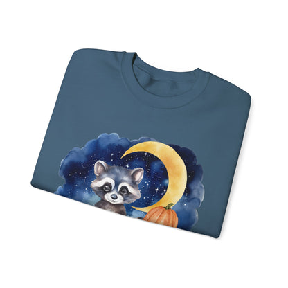Little Raccoon and the Moon Fox Sweatshirt, Woodland Fall Shirt, Moon Sweatshirt, Pumpkin Sweatshirt, Fox and Moon Sweatshirt, Woodland Animal Shirt