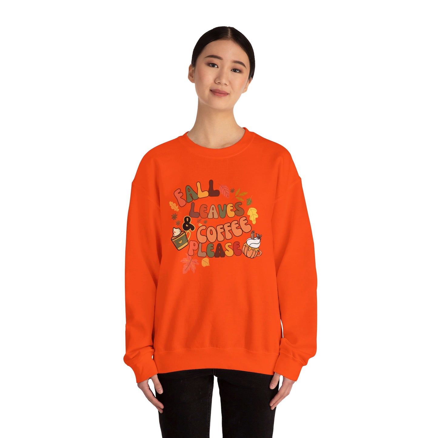 Fall Coffee Sweatshirt, Pumpkin Spice Shirt, Coffee Lover Shirt, Fall Shirt, Coffee Pumpkin Sweater, Autumn Drink Shirt, Fall Leaves, Fall