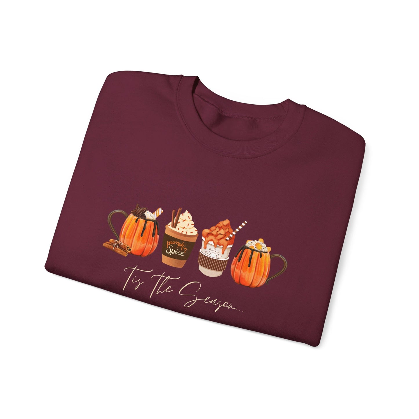 Fall Latte Coffee Sweater, Tis The Season Pumpkin Spice Latte Crewneck, Fall Sweatshirt, Autumn Lover Gift