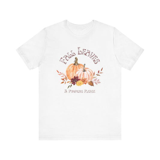 Fall T-Shirt, Pumpkins Shirt, Autumn Lover Gift Tee, Fall Leaves Shirt
