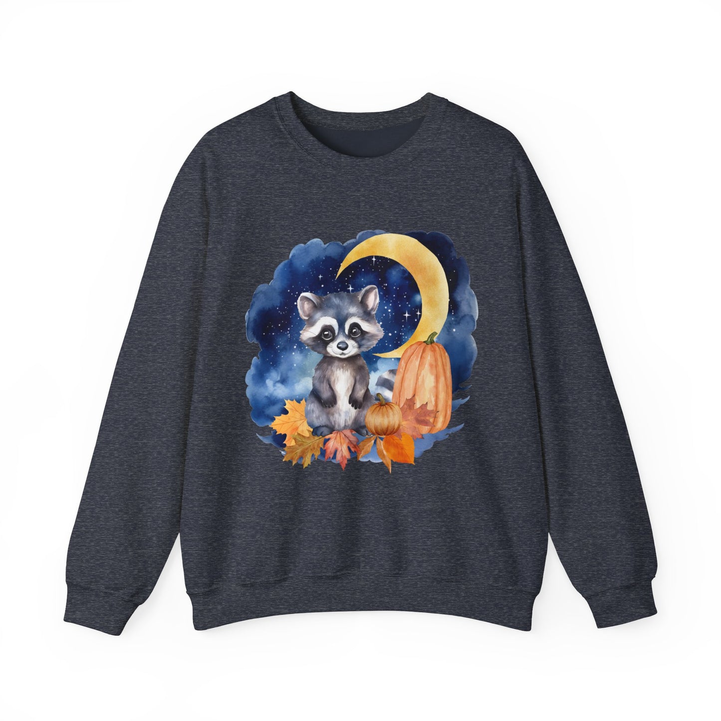 Little Raccoon and the Moon Fox Sweatshirt, Woodland Fall Shirt, Moon Sweatshirt, Pumpkin Sweatshirt, Fox and Moon Sweatshirt, Woodland Animal Shirt