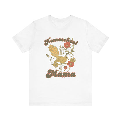 White Homeschool Mama T-Shirt, Book Lover Shirt, Homeschool Mom Gift, Bible Verse Tee