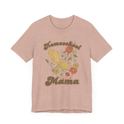 White Homeschool Mama T-Shirt, Book Lover Shirt, Homeschool Mom Gift, Bible Verse Tee