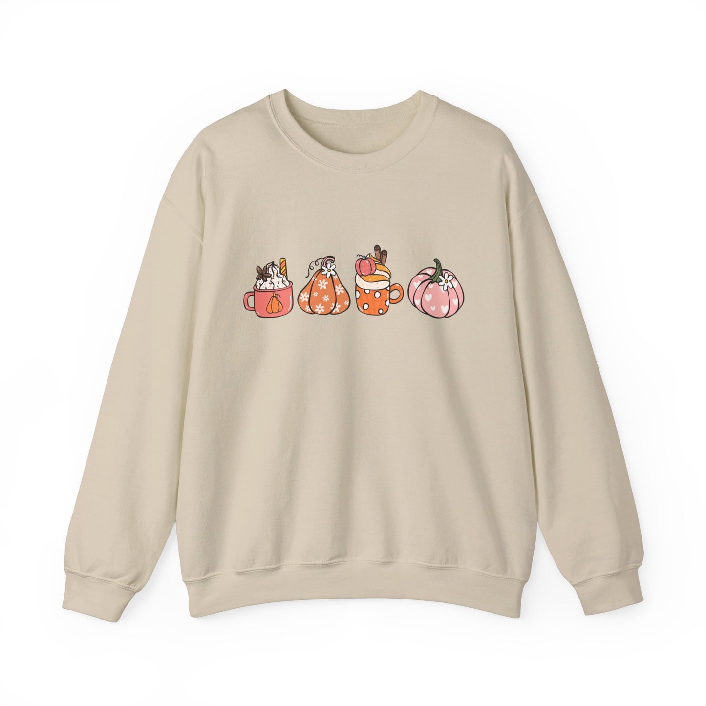 Fall Coffee and Pumpkin Sweatshirt, Pink Pumpkin Spice Shirt, Coffee Lover Shirt, Fall Shirt, Orange Pumpkin Sweater, Pumpkin Spice Sweater