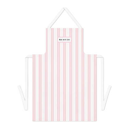 Made with Love Pink Pinstripe Cotton Apron