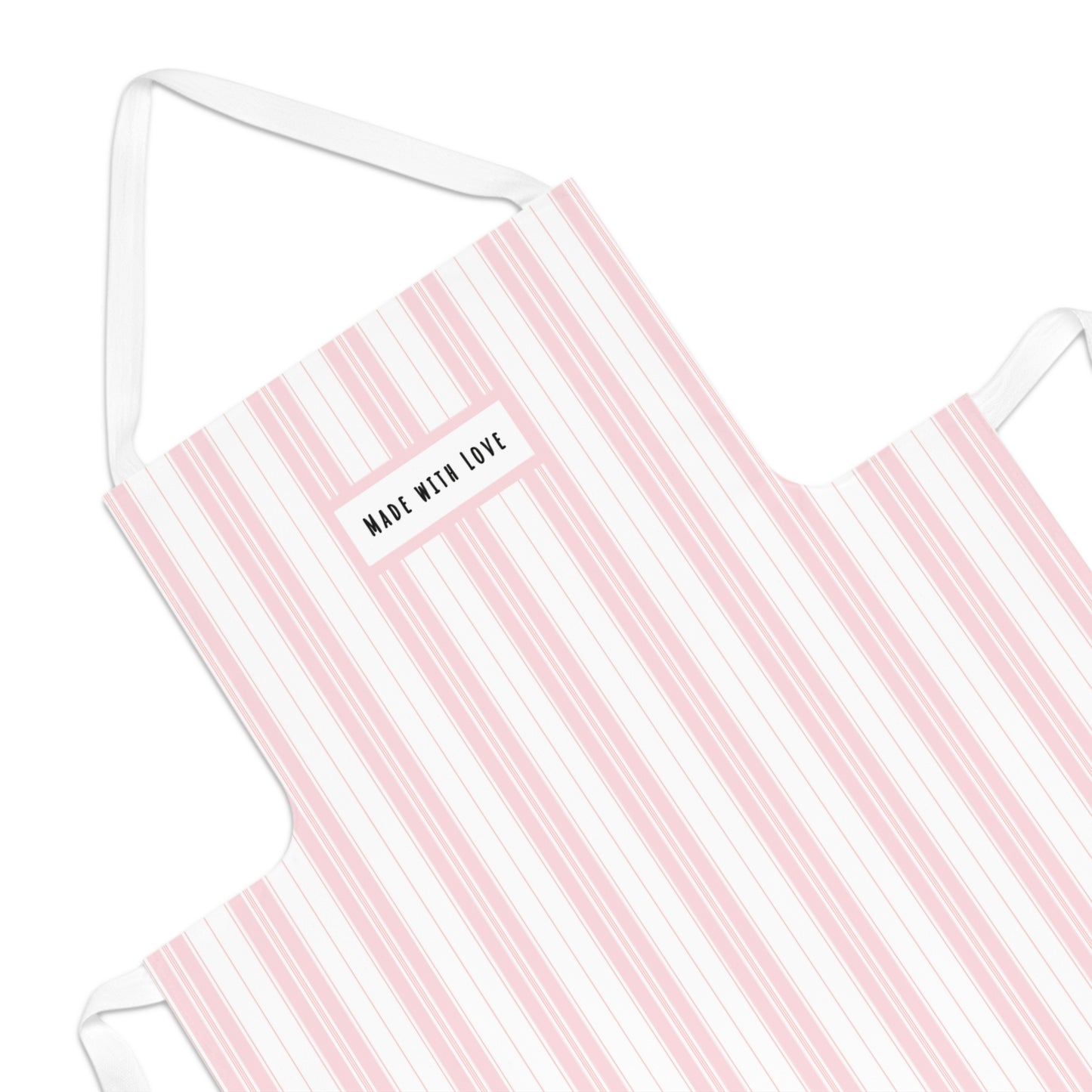 Made with Love Pink Pinstripe Cotton Apron
