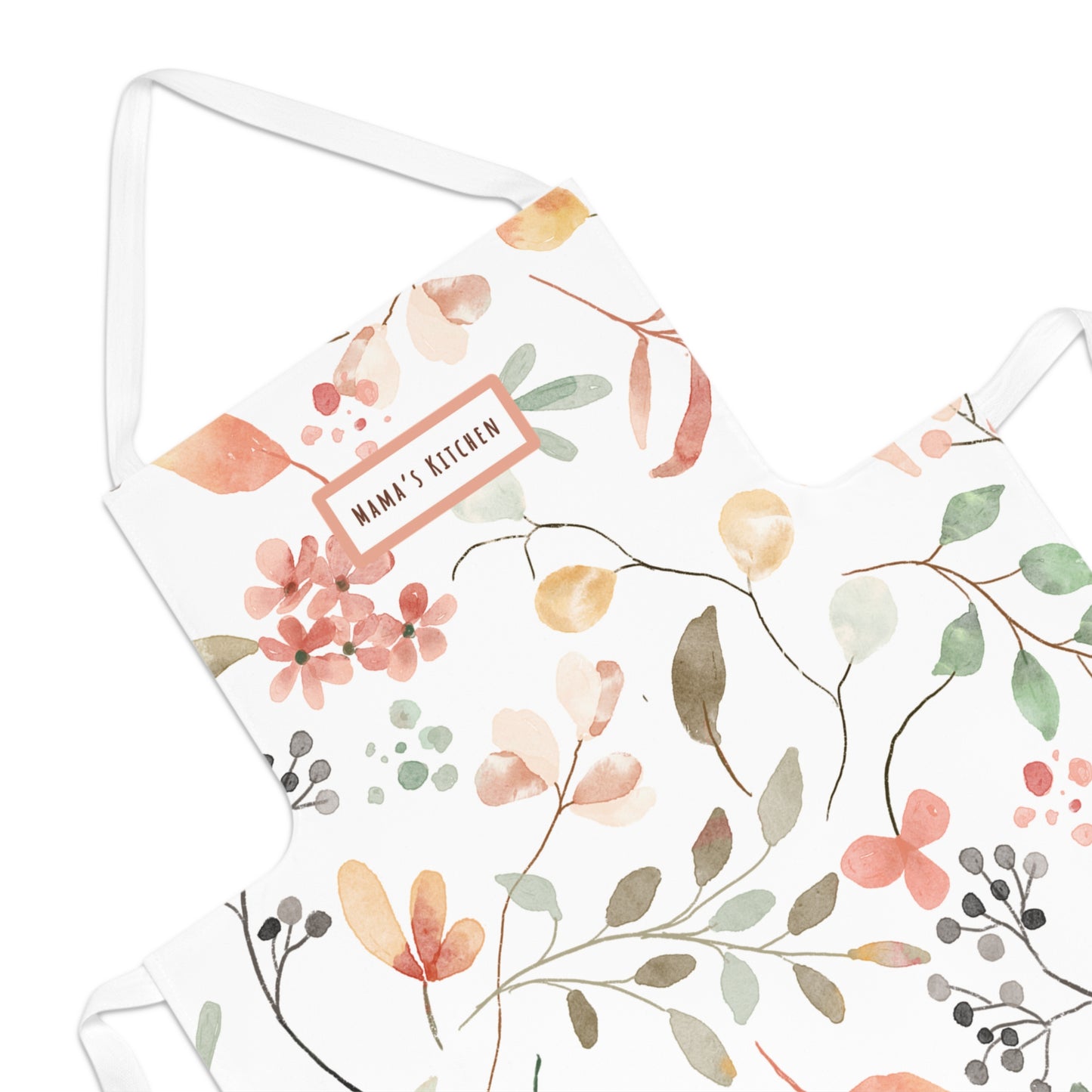 Mama's Kitchen Floral Cotton Apron