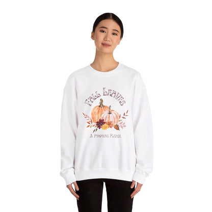 Fall Leaves & Pumpkins Please Sweatshirt, Fall Sweater, Fall Lover Crewneck, Autumn Fall Lover Gift