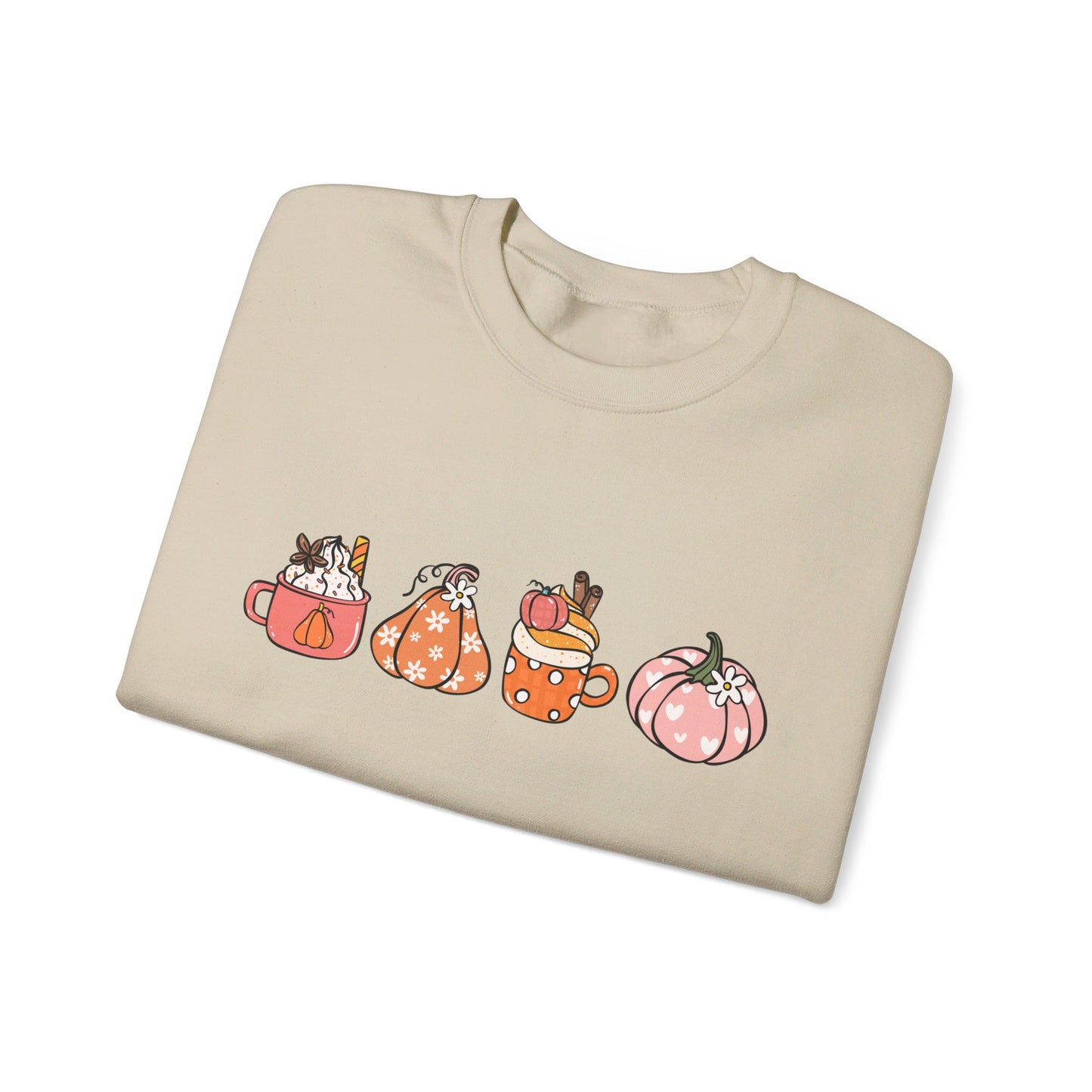 Fall Coffee and Pumpkin Sweatshirt, Pink Pumpkin Spice Shirt, Coffee Lover Shirt, Fall Shirt, Orange Pumpkin Sweater, Pumpkin Spice Sweater