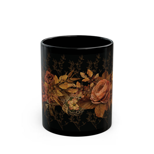 Fall Flowers Cottagecore Coffee Mug