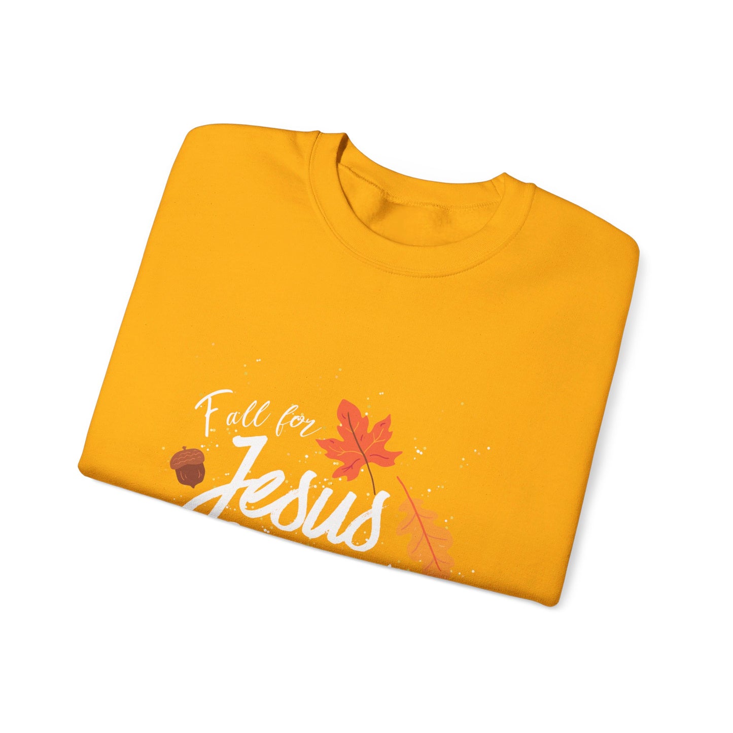 Fall for Jesus Sweatshirt, Autumn Religious Sweatshirt, Fall Jesus Sweatshirt, Fall for Jesus He Never Leaves, Jesus Sweatshirt, Fall Shirt