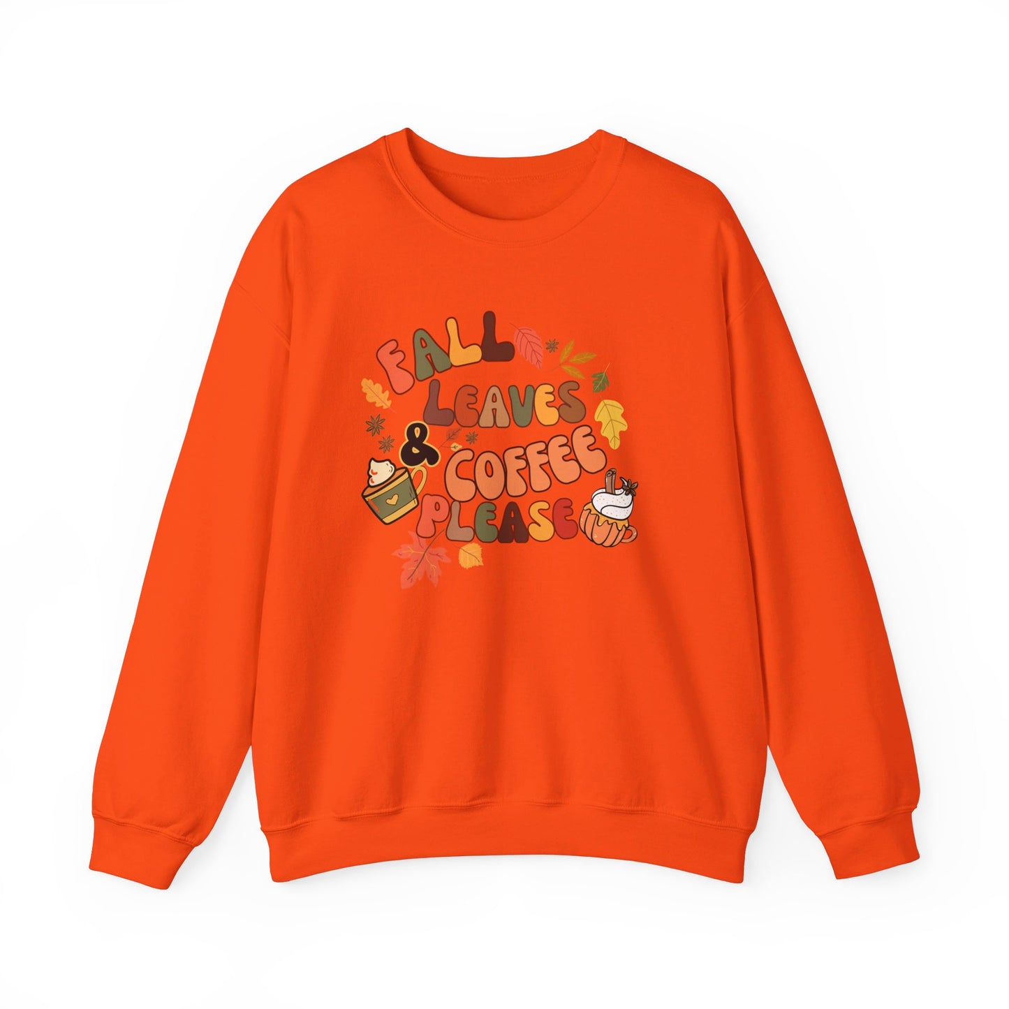 Fall Coffee Sweatshirt, Pumpkin Spice Shirt, Coffee Lover Shirt, Fall Shirt, Coffee Pumpkin Sweater, Autumn Drink Shirt, Fall Leaves, Fall