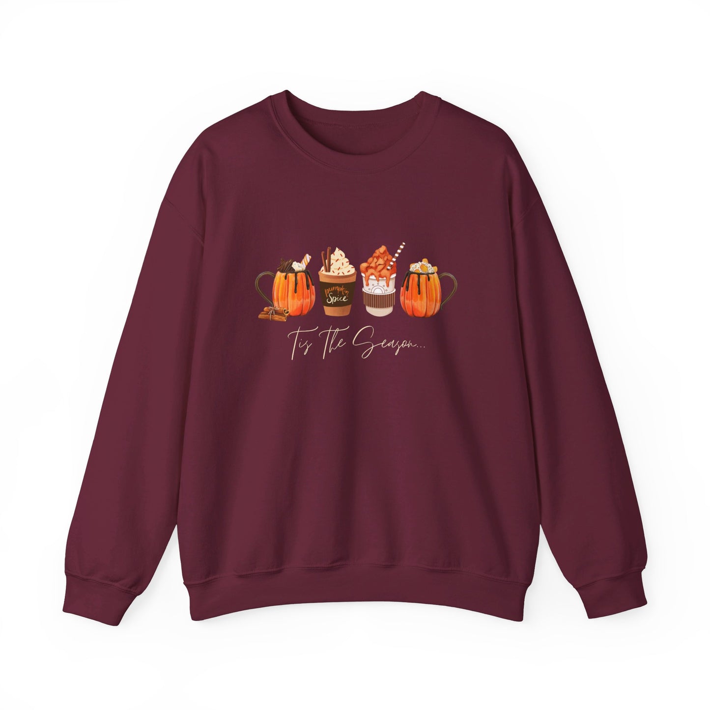 Fall Latte Coffee Sweater, Tis The Season Pumpkin Spice Latte Crewneck, Fall Sweatshirt, Autumn Lover Gift