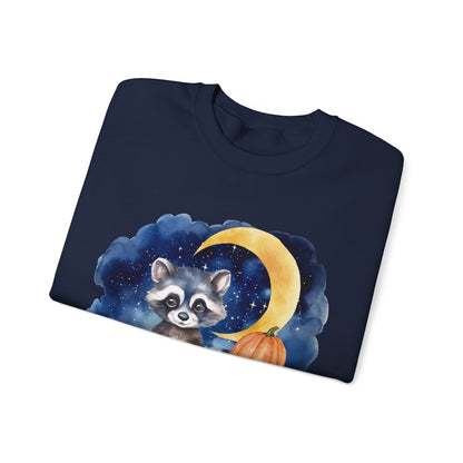 Little Raccoon and the Moon Fox Sweatshirt, Woodland Fall Shirt, Moon Sweatshirt, Pumpkin Sweatshirt, Fox and Moon Sweatshirt, Woodland Animal Shirt
