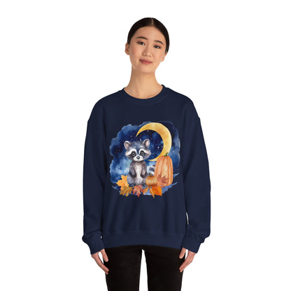 Little Raccoon and the Moon Fox Sweatshirt, Woodland Fall Shirt, Moon Sweatshirt, Pumpkin Sweatshirt, Fox and Moon Sweatshirt, Woodland Animal Shirt