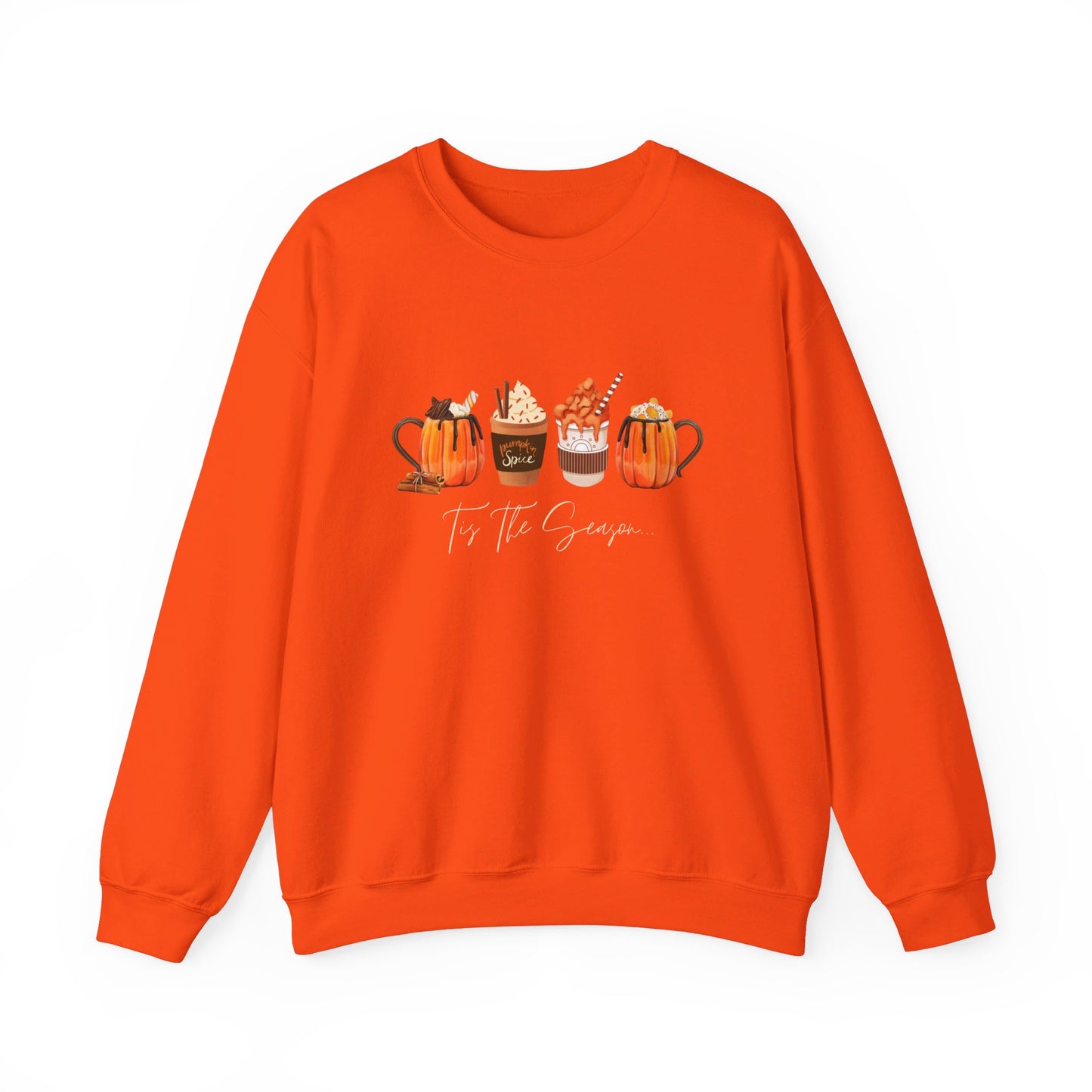 Fall Latte Coffee Sweater, Tis The Season Pumpkin Spice Latte Crewneck, Fall Sweatshirt, Autumn Lover Gift