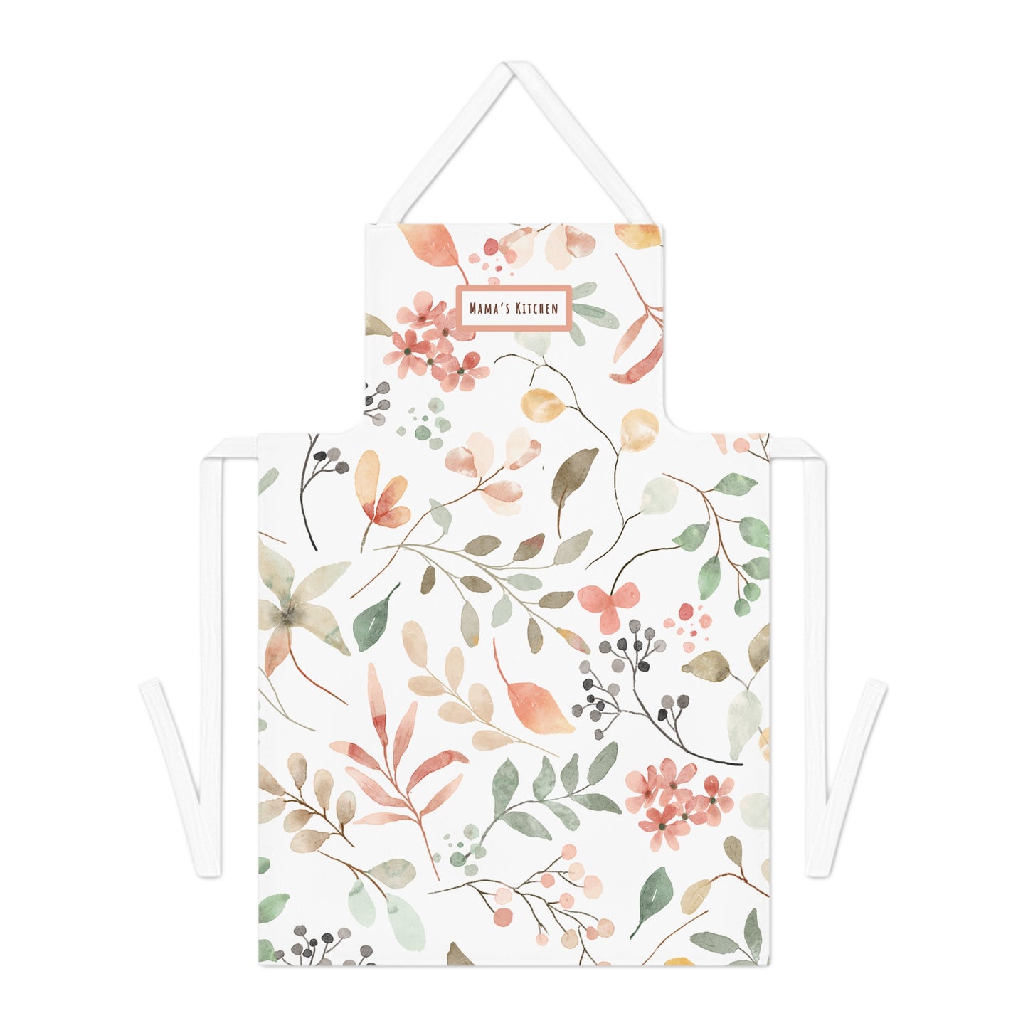 Mama's Kitchen Floral Cotton Apron