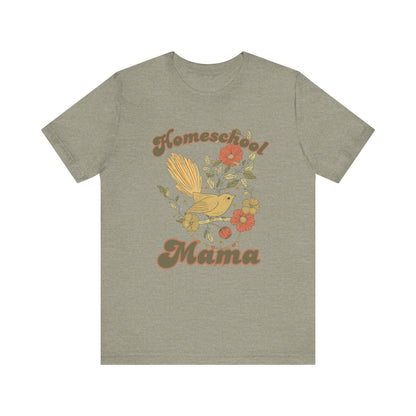 White Homeschool Mama T-Shirt, Book Lover Shirt, Homeschool Mom Gift, Bible Verse Tee