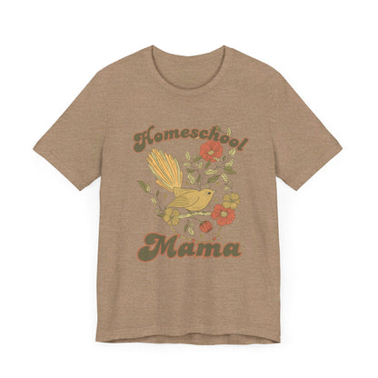 White Homeschool Mama T-Shirt, Book Lover Shirt, Homeschool Mom Gift, Bible Verse Tee