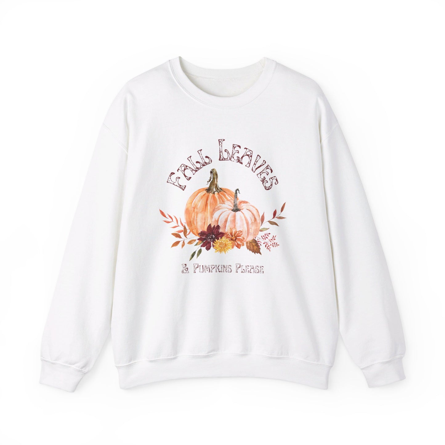 Fall Leaves & Pumpkins Please Sweatshirt, Fall Sweater, Fall Lover Crewneck, Autumn Fall Lover Gift