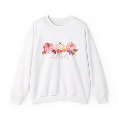 Fall Vibes Sweatshirt, Mauve Pink Pumpkins Crewneck, Vintage Fall Leaf Sweatshirt, Thanksgiving Sweatshirt