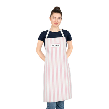 Made with Love Pink Pinstripe Cotton Apron