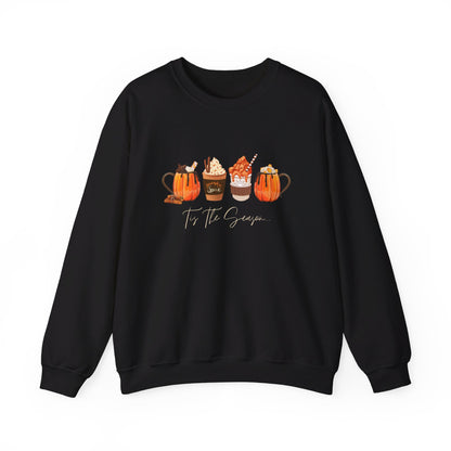 Fall Latte Coffee Sweater, Tis The Season Pumpkin Spice Latte Crewneck, Fall Sweatshirt, Autumn Lover Gift