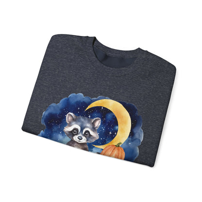 Little Raccoon and the Moon Fox Sweatshirt, Woodland Fall Shirt, Moon Sweatshirt, Pumpkin Sweatshirt, Fox and Moon Sweatshirt, Woodland Animal Shirt