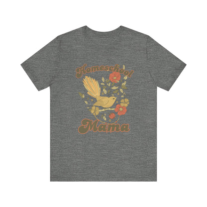 White Homeschool Mama T-Shirt, Book Lover Shirt, Homeschool Mom Gift, Bible Verse Tee